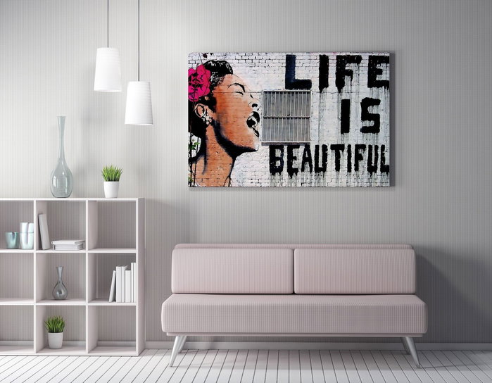 Wallity Lienzo Decorativo Banksy WY132 50 x 70 cm Wallity Lienzo Decorativo Banksy WY132 50 x 70 cm